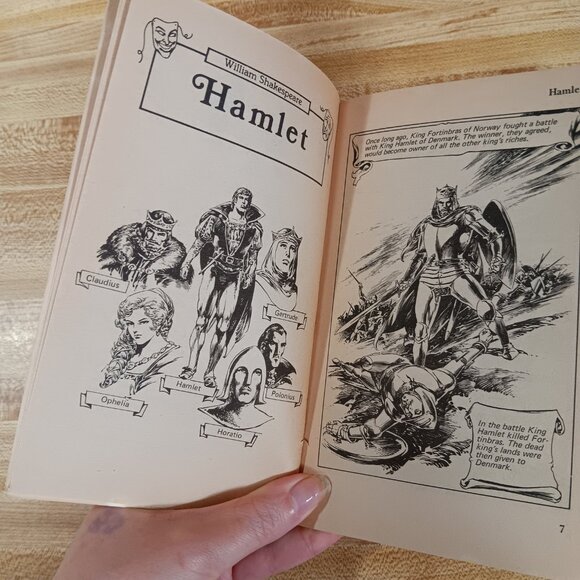 Hamlet William Shakespeare 1984 B&W Pocket Classics Comic Paperback Vintage 80s - Picture 5 of 6